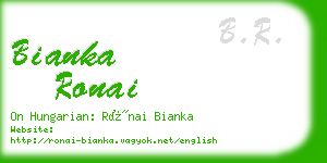 bianka ronai business card